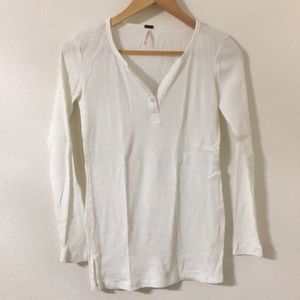 Poof White Long Sleeve Top